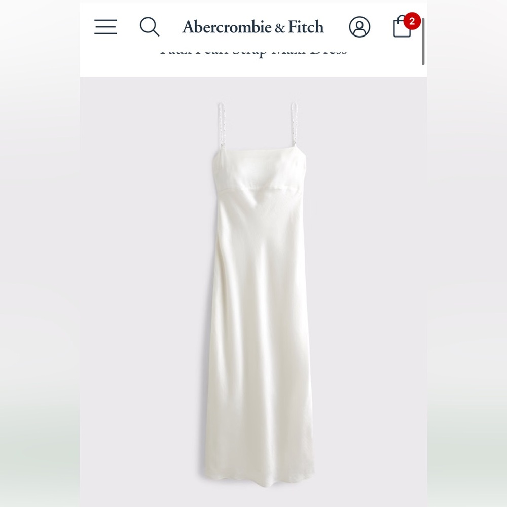 Abercrombie Faux Pearl Strap Maxi Dress